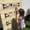 wooden lock wall for early years
