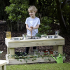 childrens wooden potion bench plus outdoor maths kit