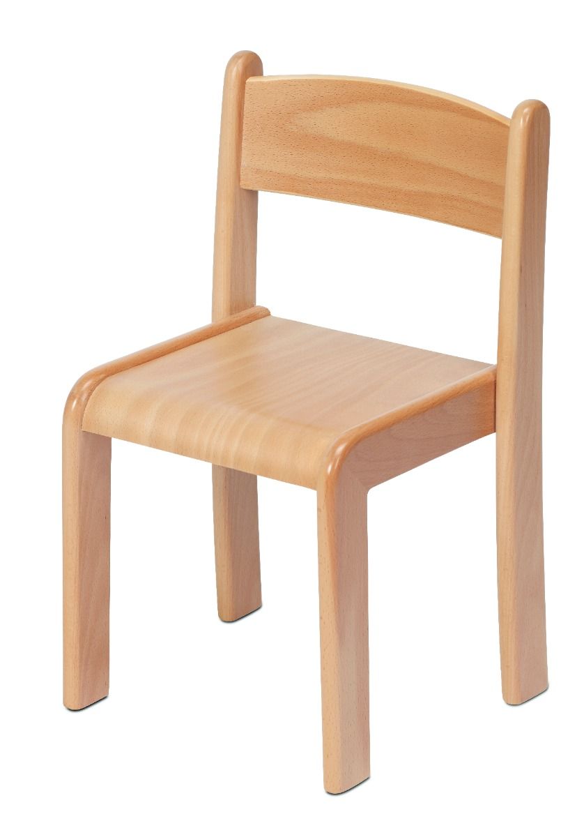 beech stacking chair H350mm