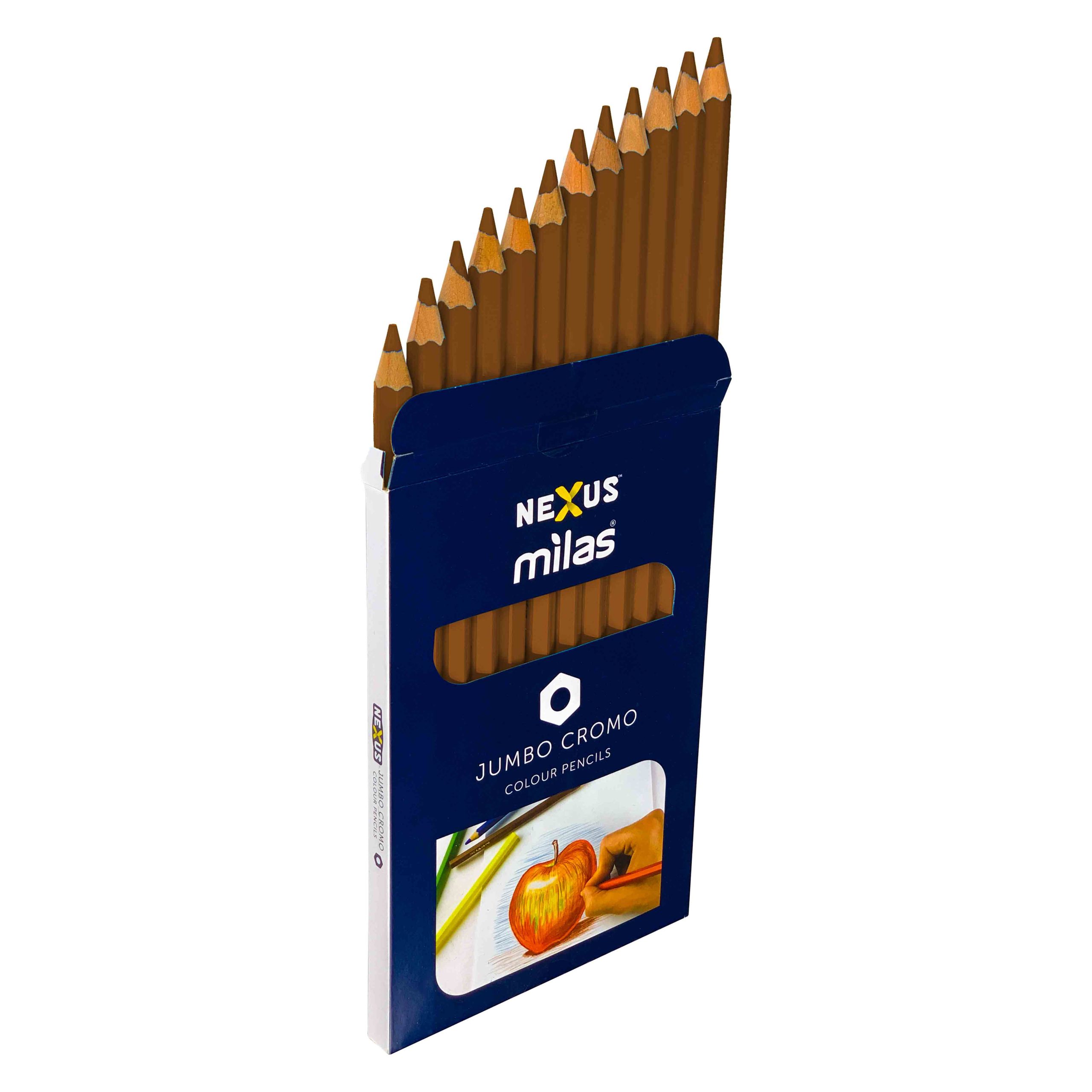Nexus Jumbo Cromo-Colour Pencils Brown – 12 pcs