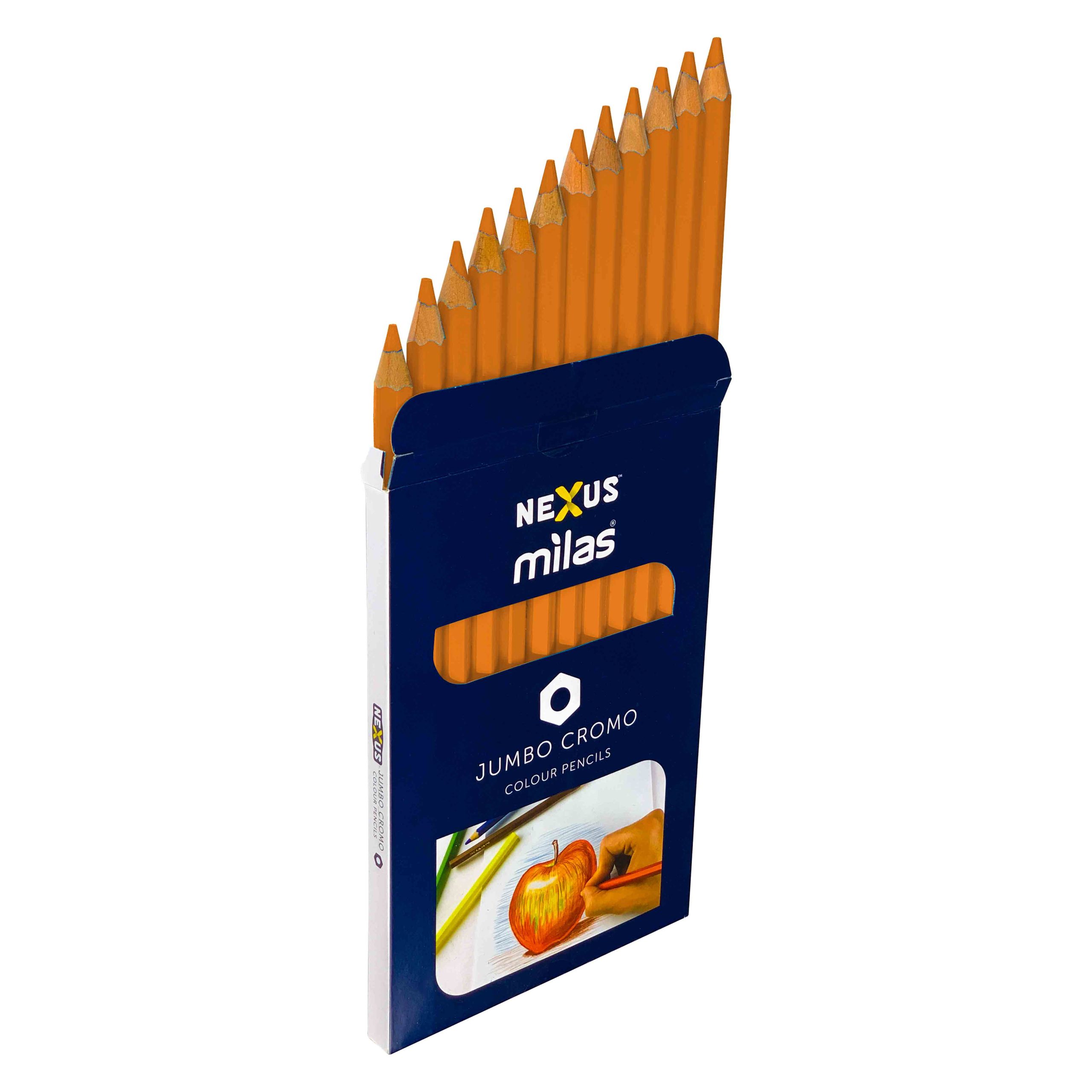 Nexus Jumbo Cromo-Colour Pencils Orange – 12 pcs
