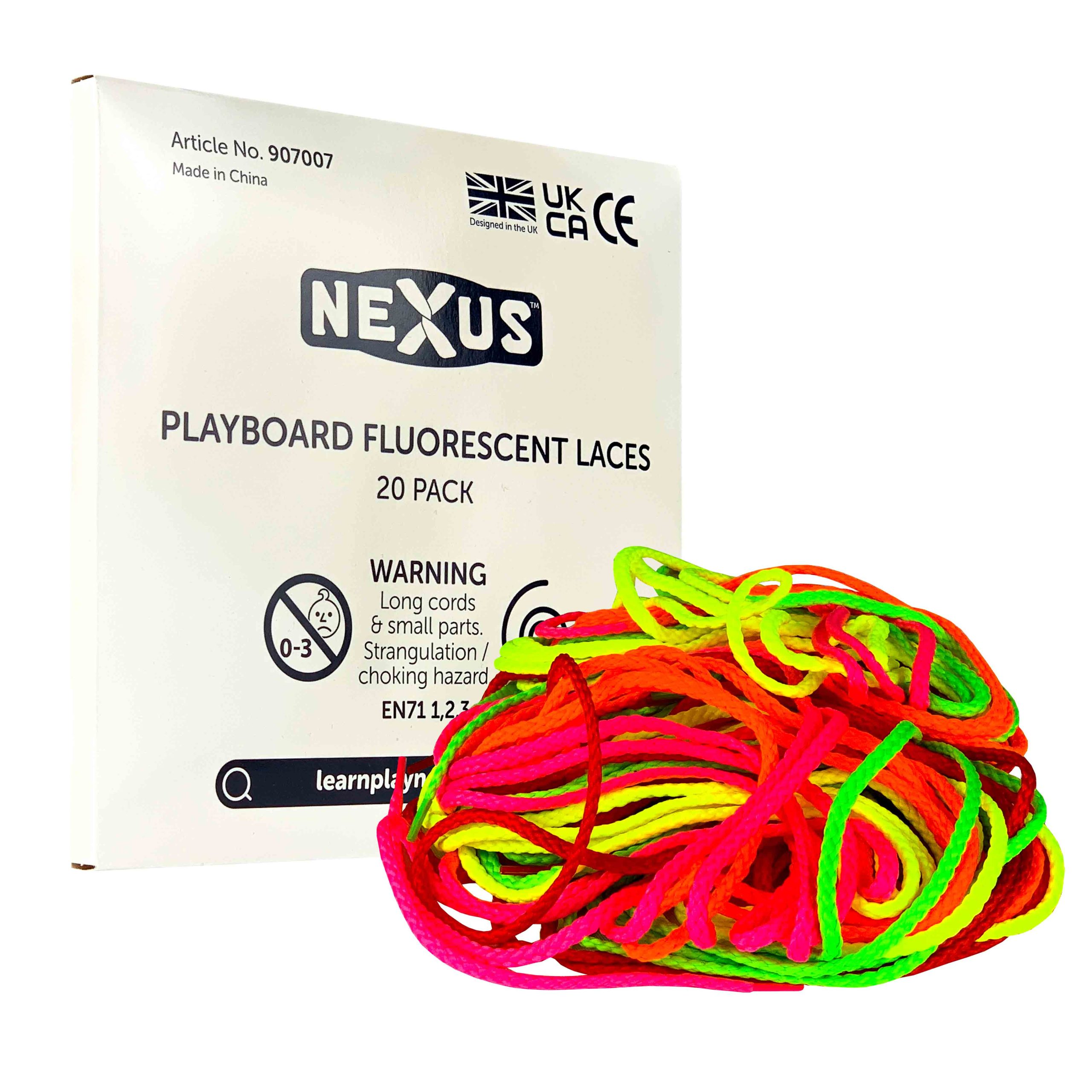 Nexus Fluorescent Threads for Playboards 20 Threads – 4×5 Colours